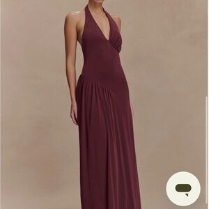 Meshki Yelena Rouched Halter Maxi Dress